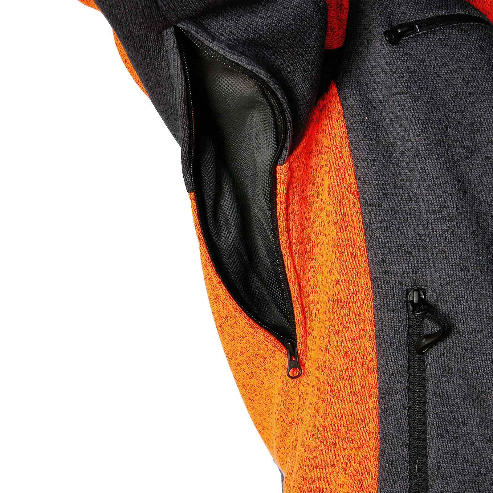 PSS X-treme Arctic Faserstrickjacke grau/orange